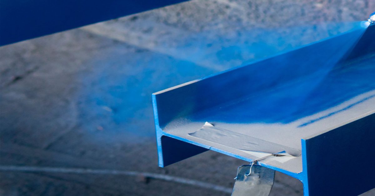 the spray of paint on a surface
